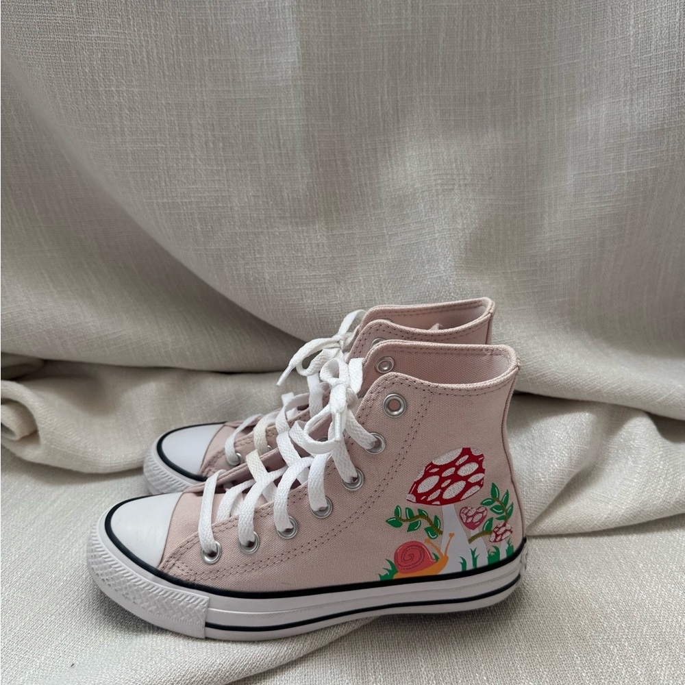 Converse Kids Sneakers in Pink with Floral Design